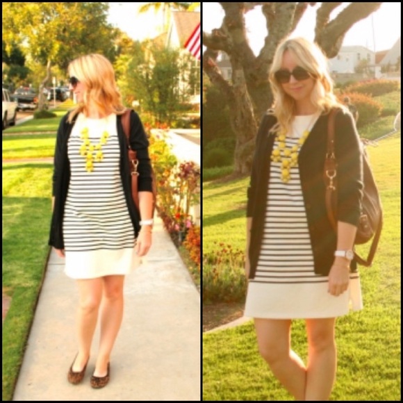 Anthro Allihop Striped Nautical Sailor Pullover Dress Tunic Top - Picture 2 of 9